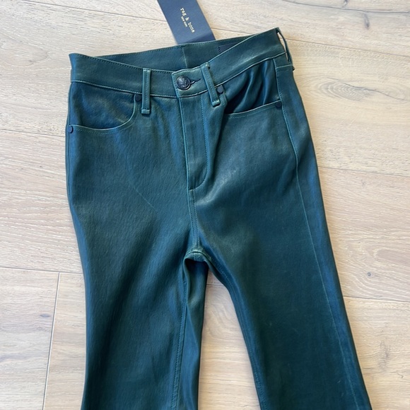 Rag & Bone High-Rise Leather Cigarette Ankle Pants - New With Tags - Picture 4 of 7